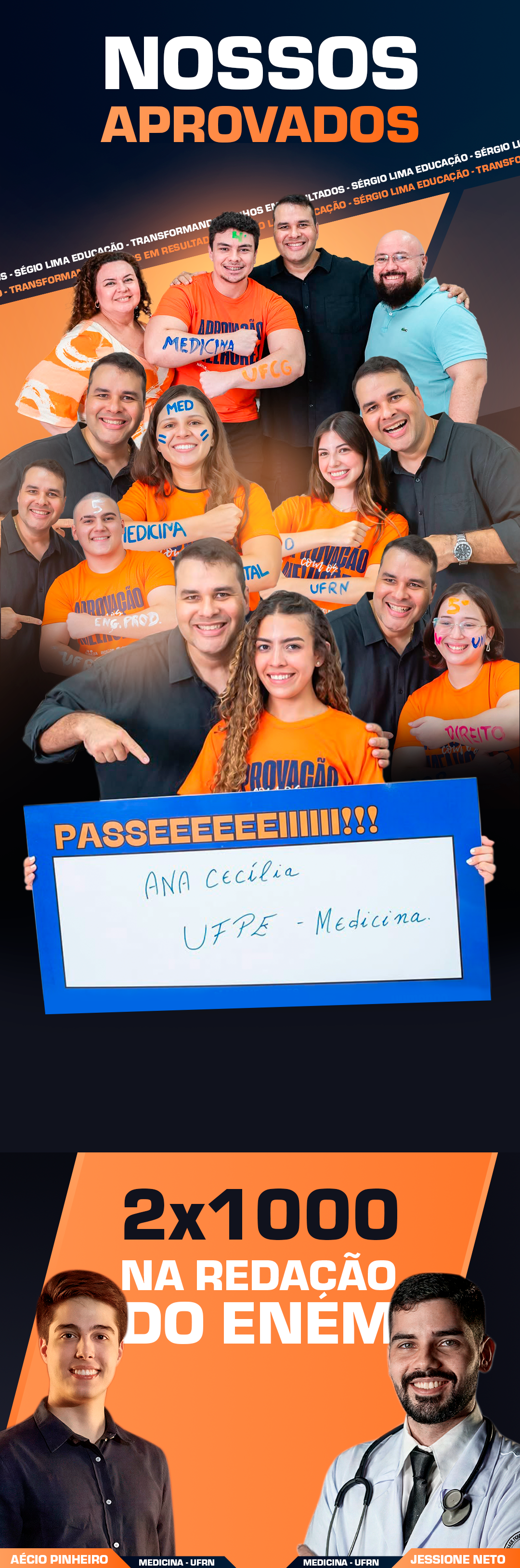 Nossos aprovados — Sérgio Lima Educação