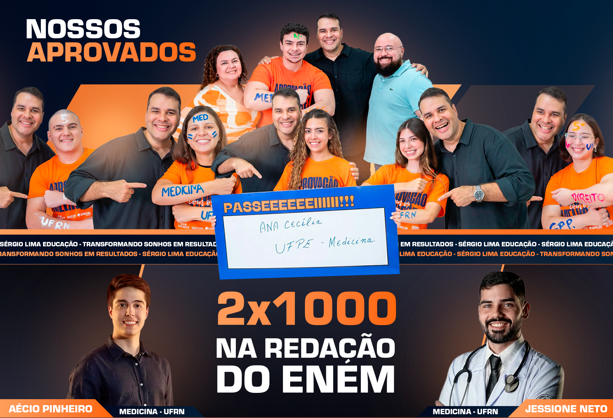 Nossos aprovados — Sérgio Lima Educação