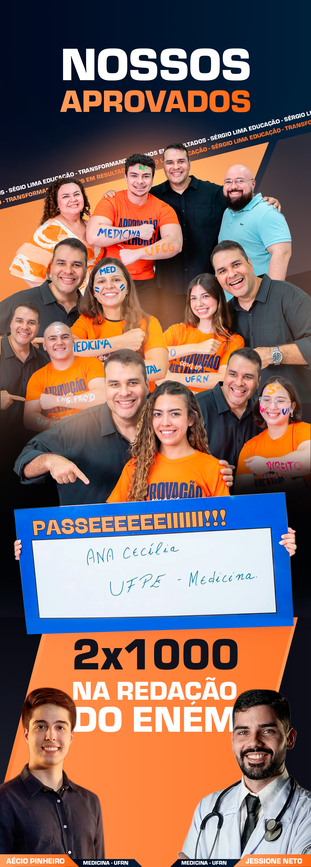 Nossos aprovados — Sérgio Lima Educação