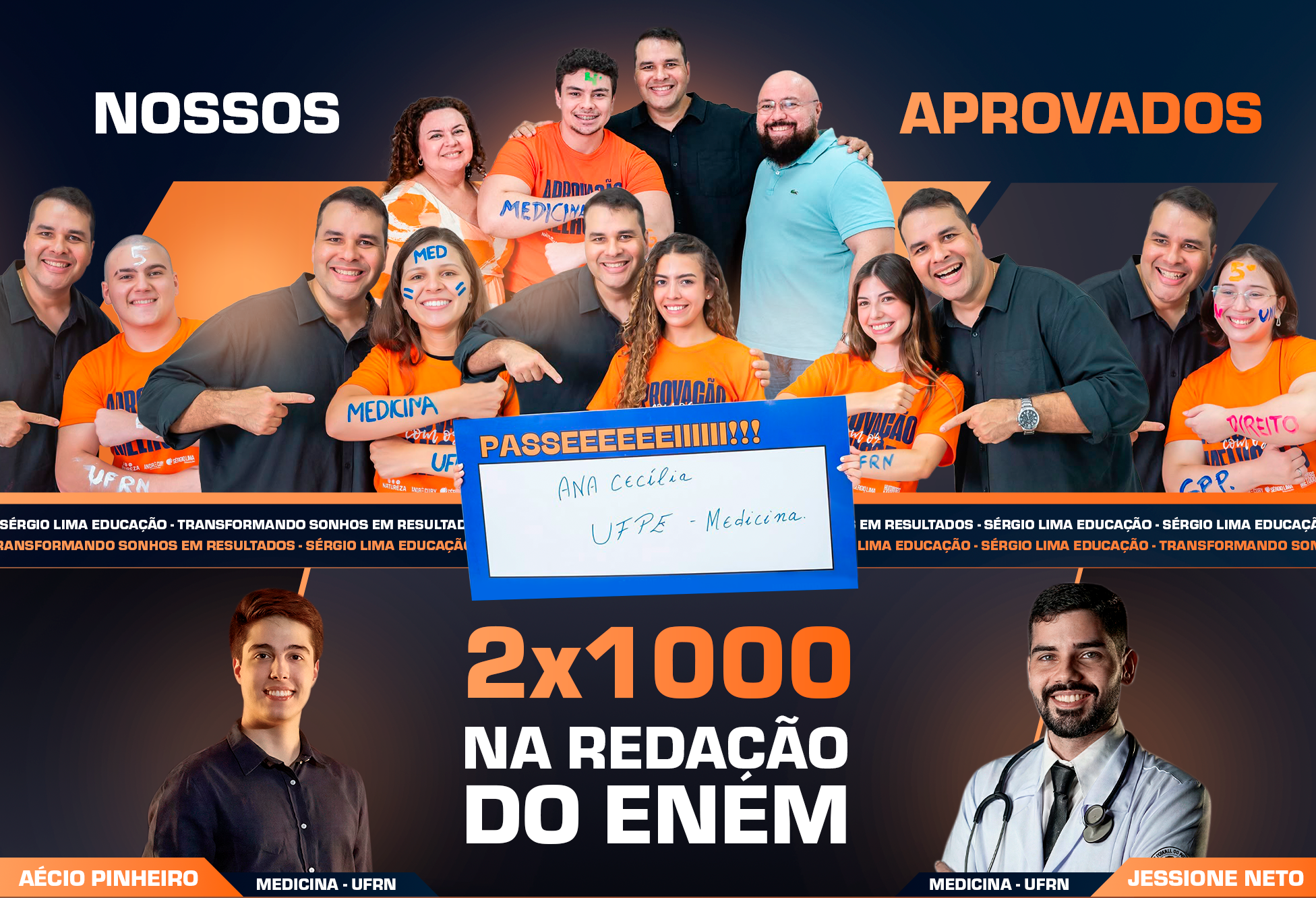 Nossos aprovados — Sérgio Lima Educação